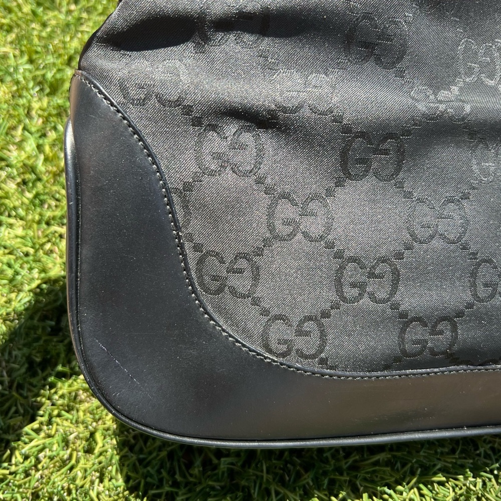 Gucci Jackie black shoulder bag with GG monogram print - Picture 6 of 13